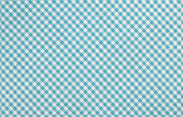 blue checkered fabric - obrazy, fototapety, plakaty