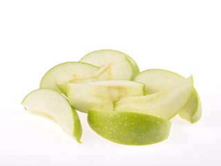 Granny Smith sur fond blanc