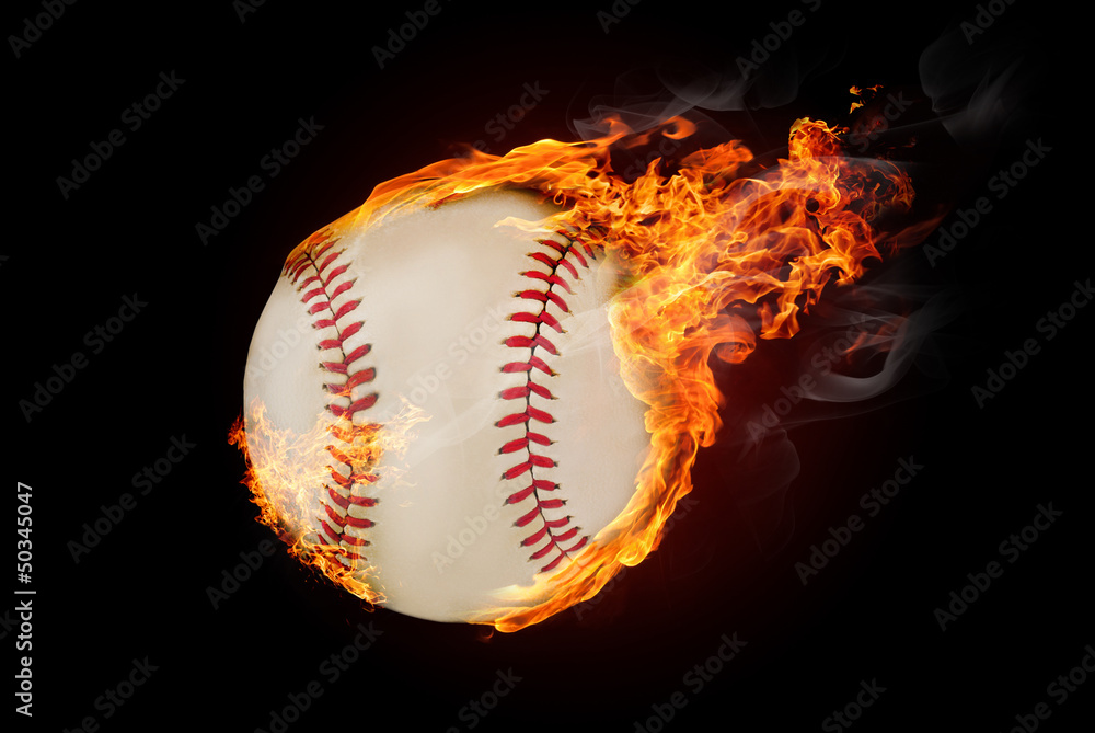 Poster burning objects and objects on fire background