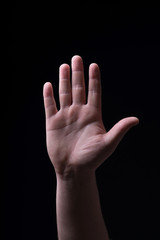 Оutstretched hand of