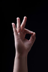 Hand sign. ok gesture