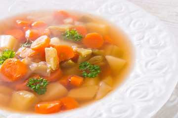 Spring with carrot soup