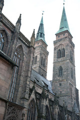 Facade of St. Sebaldus Church, Nuremberg, Germany