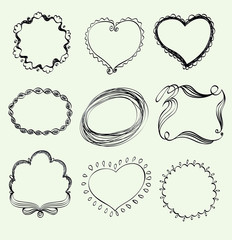 Illustration of Hand-Drawn Doodles and Design Elements.