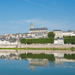 Fototapeta na wymiar Cathedral in Blois, valley of Loire, France