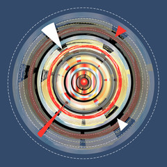 bright abstract circular element