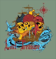 Obraz premium Wektor świata piratów