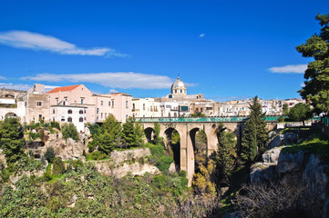 Panoramic view of Massafra. Puglia. Italy.