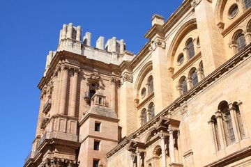 Fototapeta na wymiar Malaga cathedral, Spain