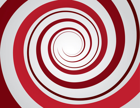 Red Spiral And Gray Background