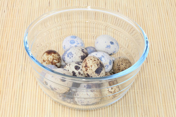 Quail eggs.