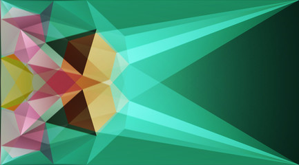 Green abstract geometrical background