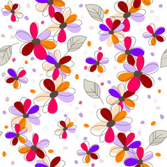 colorful seamless flowers