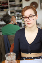 Woman at a restaurant