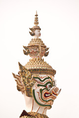 face of giant statue in thailand