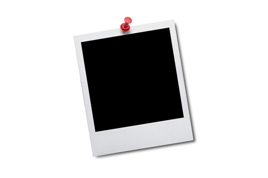 Polaroid mit rotem Pin