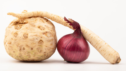 vegetables isolated on white