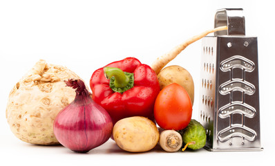 vegetables isolated on white