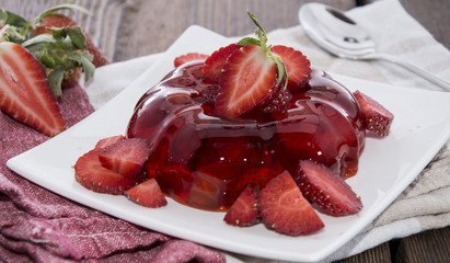 Portion of Strawberry Jello