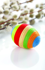 Easter egg and catkins