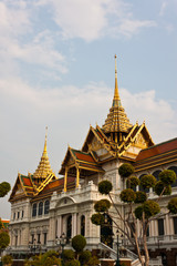 beautiful pagoda at wat phra kaew in thailand
