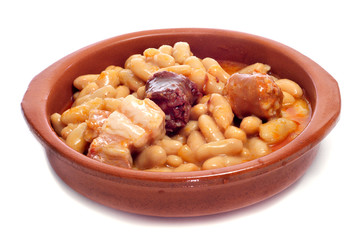 fabada asturiana, typical spanish bean stew