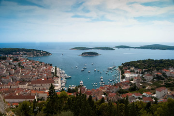 Fototapeta na wymiar Panorama of Hvar