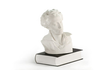 White statue on the book