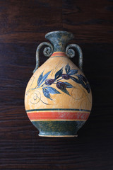ancient greek orange vase