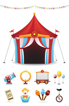 Circus Icons Set
