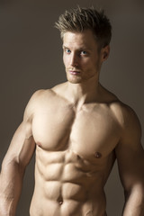 Blond athetic man