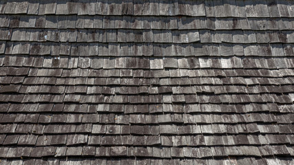 Top view wood roof texture