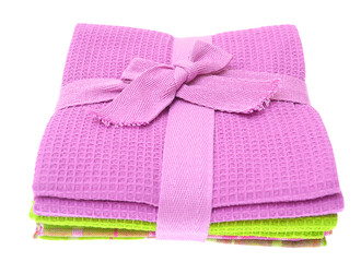 kitchen towels isolated on white background