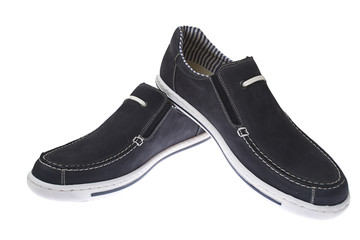 Men's loafers isolated on white