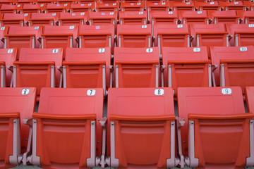 Empty Red Stadium Seats