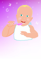 Healthy nutrition food for baby.Vector