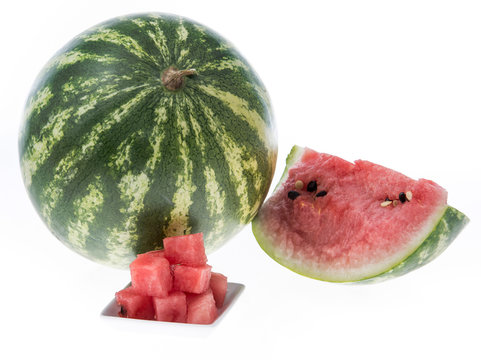 Fresh Watermelon on white
