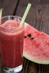 Glass with fresh Watermelon Juice