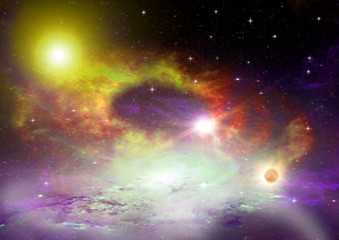 galaxy in a free space