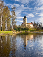 Castle in an early spring day