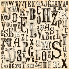 Vintage Alphabet background