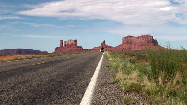 U.S. Route 163 in Monument Valley, Arizona-Utah, USA