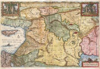 Obraz premium Holy Land old map