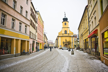 Fototapeta premium Jelenia Gora in winter time, Poland