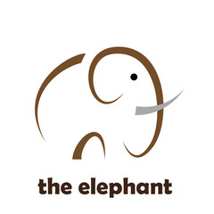 Simple Vector Logo elephant © puckillustrations