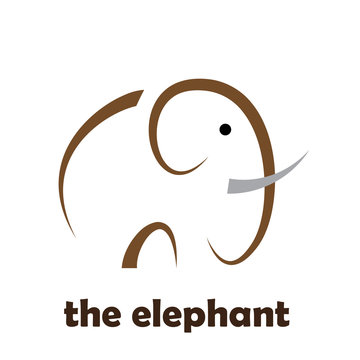Simple Vector Logo elephant