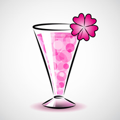cocktail pinke bubbles