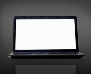 Professional Laptop isolated on dark