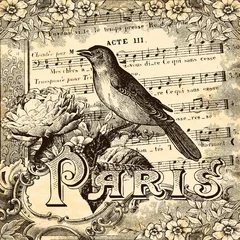 Photo sur Plexiglas Poster vintage Millésime parisien