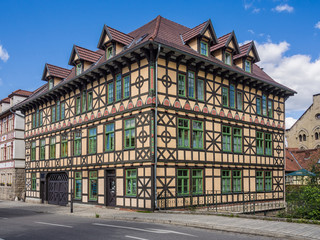 Ein Fachwerkhaus in Meiningen.